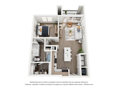 a 3 bedroom floor plan with a bedroom and a living room